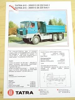 Tatra 815 - 2D0S13 28 252 6x6.1, Tatra 815 - 200S13 28 225 6x6.1 - three-axle three-way tipper - prospekt