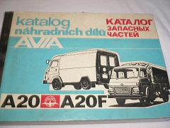 Avia A 20, A 20 F - katalog náhradních dílů - 1980