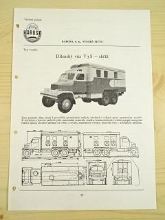Praga - dílenský vůz V3S - skříň - katalogový list - 1960