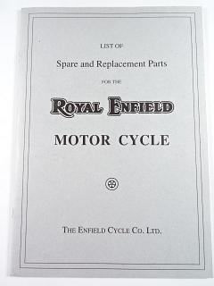 Royal Enfield - List of Spare and Replacement Parts for the Royal Enfield 350 c.c. O.H.V. Motor Cycle Model WD/CO - 1942 - REPRINT