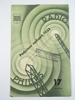 Philips Radio - podzimní radiotrh 1933 - prospekt