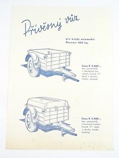 Aero - přívěsný vůz - pro automobily Aero 30, 50 - prospekt
