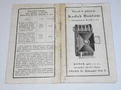 Kodak Bantam - návod k přístroji