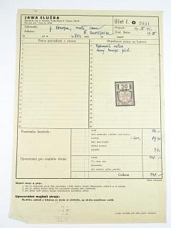 JAWA Služba Zbrojovky Ing. F. Janeček, Praha - Nusle II. - objednané práce - Jan Konopa, moto Jawa, České Budějovice - 1941