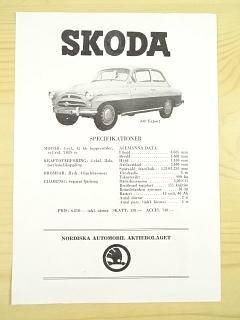 Škoda 440 Export - prospekt - Nordiska Automobil Aktiebolaget