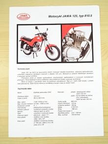 JAWA 125, typ 810-5 - prospekt