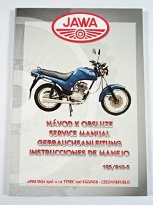 JAWA 125 typ 810-5 Travel - návod k obsluze - 1998