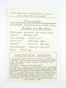 Program 2. zimního motocrosu ve tř. 250 a 500 ccm - Rudná - 6. 3. 1966