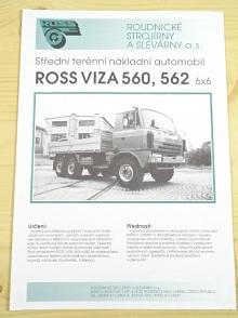 ROSS VIZA 560, 562 6x6 - prospekt - Roudnické strojírny a slévárny Roudnice N. L.