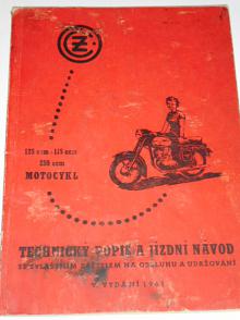 ČZ 125/453, 175/450, 250/455 - 1961 -technický popis, návod k obsluze