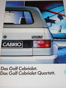 Volkswagen-Golf Cabriolet, Golf Cabriolet Quartett - prospekt - 1991