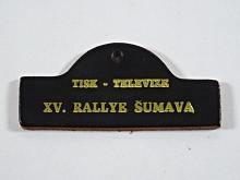 XV. Rallye Šumava - tisk - televize