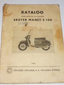 Manet S 100 skúter - katalog náhradných súčiastok - 1962