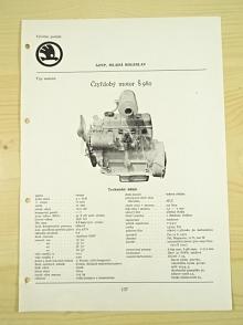 Škoda - čtyřdobý motor - Š 980 - katalogový list - 1960 - AZNP Mladá Boleslav - Škoda Octavia - Š 1201