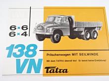 Tatra 138 VN 6 x 6, 6 x 4 Pritschenwagen - prospekt - Motokov