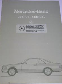 Mercedes - Benz 380 SEC, 500 SEC - prospekt - 1981