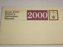 Rover 2000 Owner´s Instruction Manual - 1968