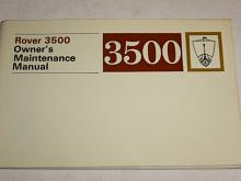 Rover 3500 Owner´s Maintenance Manual - 1967