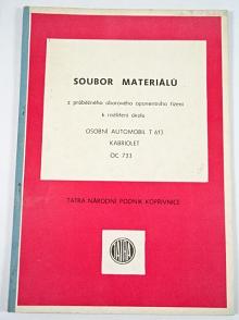 Soubor materiálů z průběžného oborového oponentního řízení k rozšíření úkolu - osobní automobil T 613 kabriolet OC 733 - Tatra, n. p. Kopřivnice - 1979