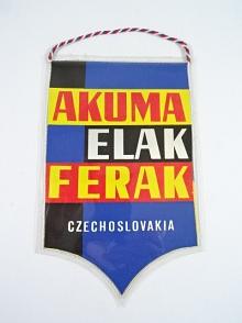 Akuma, Elak, Ferak  - akumulátory - Pražská akumulátorka n. p. Mladá Boleslav - vlaječka