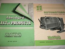 Holman England - Abridged List of Products, Rotomotors,