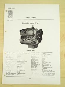 Praga - čtyřdobý motor T 912 - katalogový list - 1960 - Praga V3S - traktor T 60