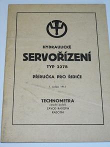 Hydraulické servořízení - typ 2278 - přiručka pro řidiče - 1961