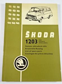 Škoda 1203 - VAN, Minibus, Ambulance, COM, ROL - seznam náhradních dílů - 1969 - 1970 - Motokov