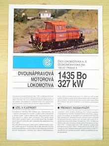 ČKD - dvounápravová motorová lokomotiva - 1435 Bo - 327 kW - prospekt