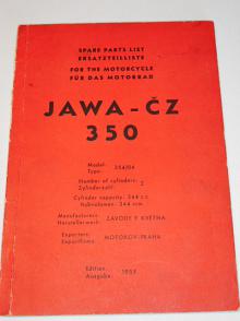 JAWA-ČZ 350 354/04 - 1959 - Spare part list - Ersatzteilliste