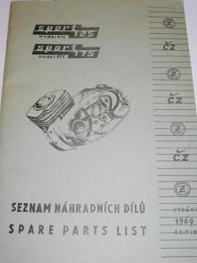 ČZ Sport 125/476, 175/477 - 1969 - seznam náhradních dílů - Spare Parts List