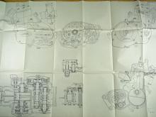 JAWA - motorový blok - výkres - 1987