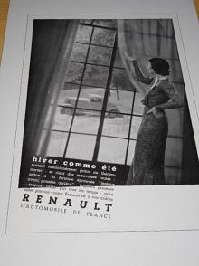 Renault - reklama ze starého časopisu - 1934