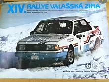 XIV. Rallye Valašská zima - Alpe Adria Rallye Cup - Otrokovice - 27. - 28. 1. 1989 - plakát - Škoda 130 LR - Barum