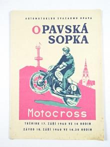 Opavská sopka - motocross - 18. 9. 1960 - program - Automotoklub Svazarmu Opava