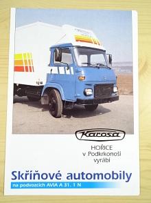 Karosa Hořice v Podkrkonoší - skříňové automobily na podvozcích Avia A 31.1 N - prospekt