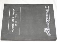Motor Car Index 1918 - 1929 - Autobooks - 1961