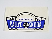 Rallye Škoda 1985 - AMK - samolepka