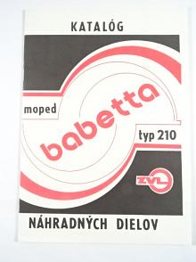 Babetta typ 210 moped - katalóg náhradných dielov - Jawa - ZVL Kolárovo - Motokov