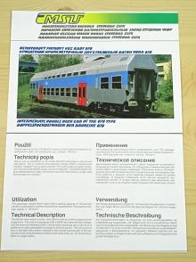 MSV - nemotorový patrový vůz řady 070 - Moravskoslezská vagónka - Studénka - ČSFR -  prospekt