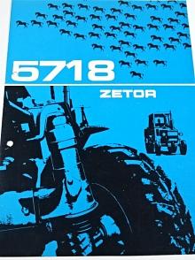 Zetor 5718 - prospekt - ZKL Brno - Motokov