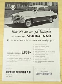 Škoda 440 - prospekt - Nordiska Automobil A. B.