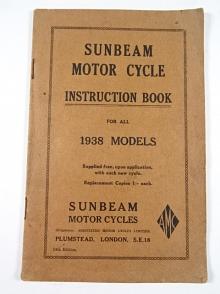 Sunbeam Motor Cycle - Instruction Book for All 1938 Models