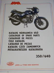 JAWA 350/640 - 1993 - katalog náhradních dílů