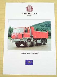 Tatra 815 - 260S81 36 255 8x8.2- čtyřnápravový sklápěč - prospekt