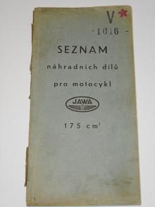 JAWA 175 - seznam náhradních dílů - 1939