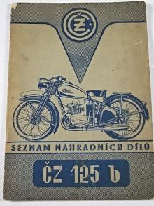 ČZ 125 b - 1947 - seznam náhradních dílů