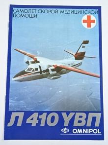 LET Kunovice - L 410 UVP - letadlo rychlé lékařské pomoci - prospekt - Omnipol