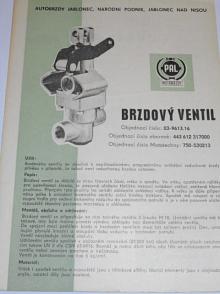 PAL - brzdový ventil - 1967