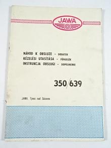 JAWA 350/639 - 1991 - návod k obsluze - dodatek